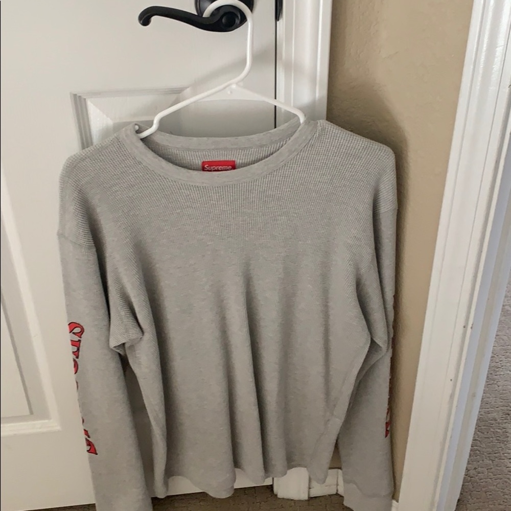 Supreme Sleeve Logo Waffle Thermal